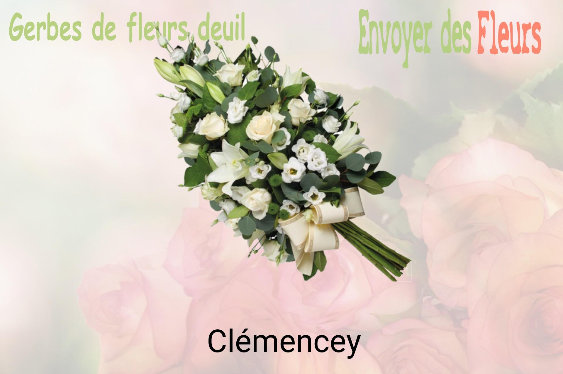 Gerbe de fleurs de deuil livrée à Clémencey